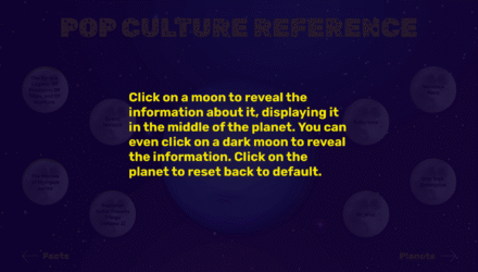 Pop culture screen instructions
